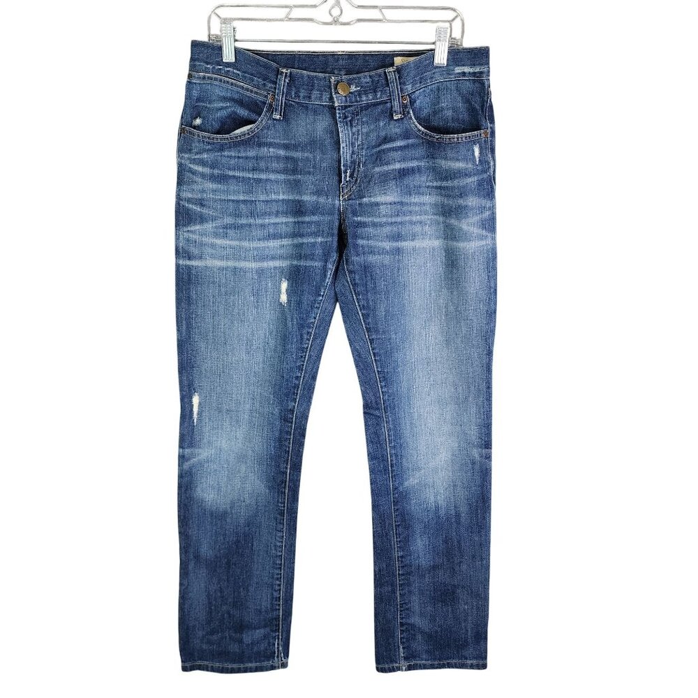 Womens Limited Edition Denim Blue Jeans Straight Dark Wash Mid Rise Size 6